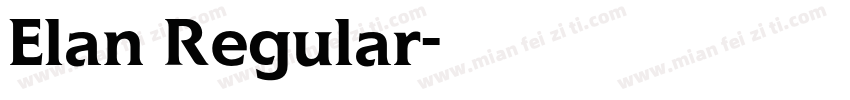 Elan Regular字体转换